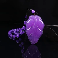 Фиолетовые колье-листья из имитации пчелиного воска