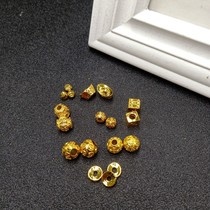 diy beaded bracelet accessories imitation gold alloy transfer beads reinforcement gold beads 24k gold-plated accessories loose beads handstring