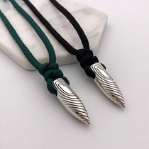 Factory Direct Wolf Warrior 2 Wu cold front same bullet pendant couple S925 silver pattern thread necklace