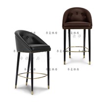 American country solid wood bar chair European front desk stool modern simple fashion bar chair bar chair