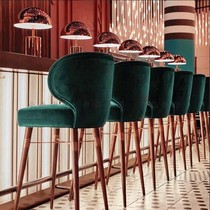 Neoclassical simple bar chair bar stool high chair bar chair bar stool front bench chair bar stool Nordic bar chair