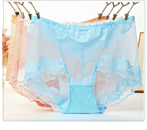 Quần lót nữ eo cao kích thước lớn mm200 pounds nụ lụa màn hình sợi hông rỗng gợi cảm 100% cotton tập tin không dấu vết đồ lót cao cấp