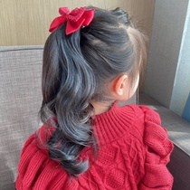 Childrens Butterfly Bow Wig-braid girl curly hair ponytail baby bow-knife decoration