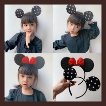 Cartoon boy and girl baby baby baby baby baby mitch ear hoop black Mickey amusement park photography hair belt
