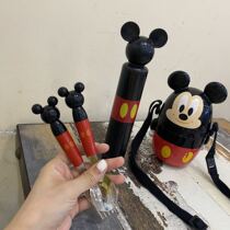 In childrens stereo Mickey head stainless steel fork spoon portable box package baby food training tableware set