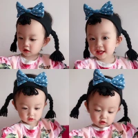 С бантиком, синий