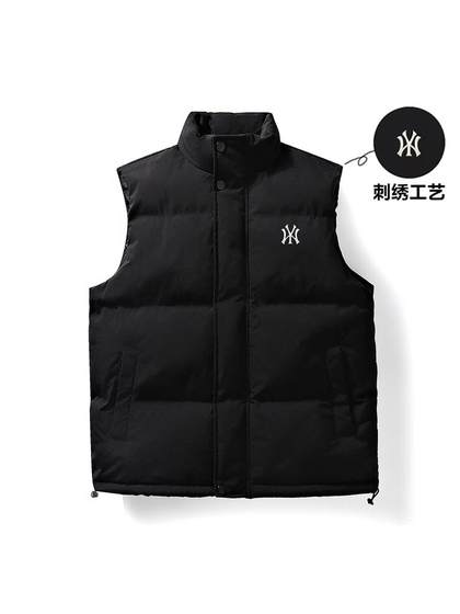 NY官网旗舰店加厚羽绒棉马甲外套男宽松保暖潮牌坎肩背心女秋冬季