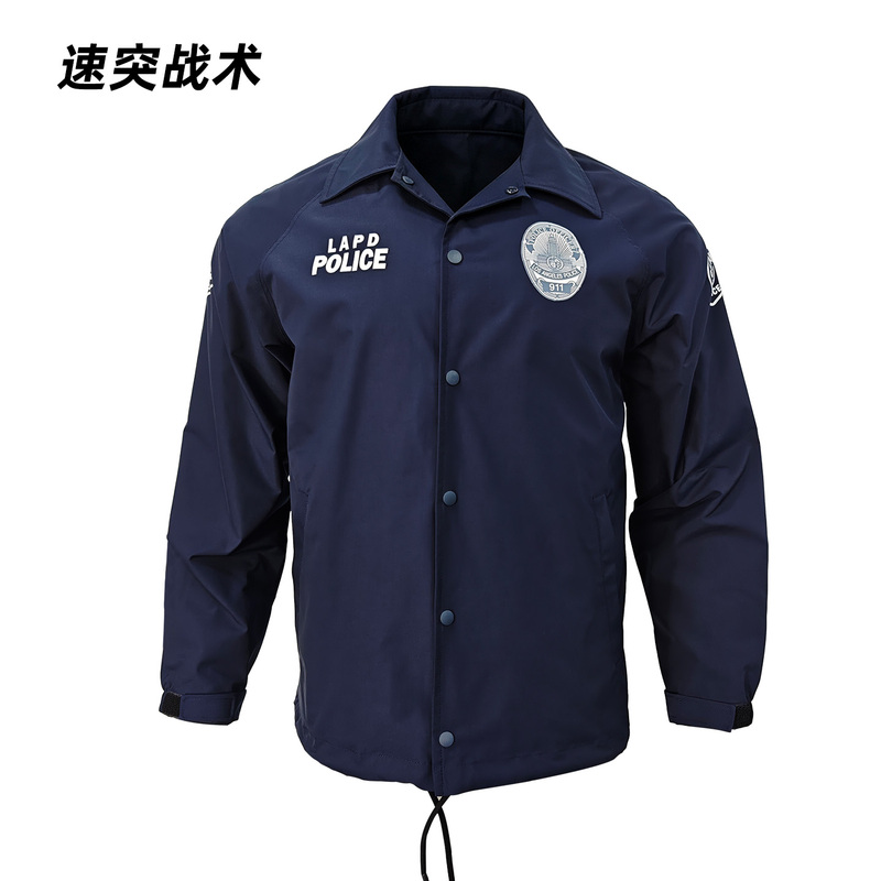 Luocheng Lapd American Casual Style Jacket for Men, Spring and Autumn Thin Workwear Coach Jacket, Loose Fit for Young Men, Large Size