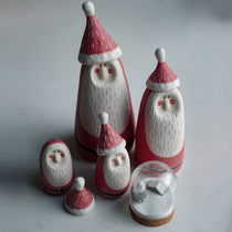 Festive home decoration Ceramic small ornaments handmade cute Japanese personality original design Christmas creative gifts