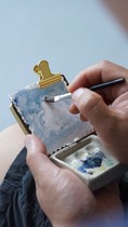 Cute Mini Ins Wind Travel Sketched Pan Drawing Board Handmade Pottery Custom Creative Art Gift Home