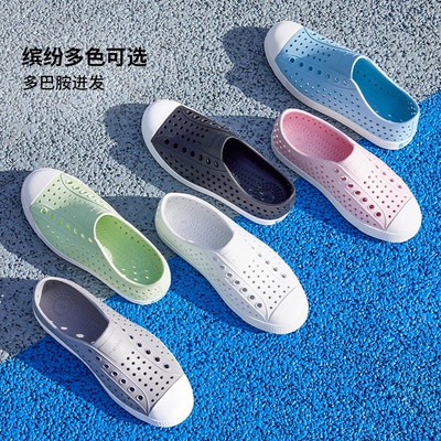 Детские тапочки в стиле Crocs, дышащие босоножки, официальный продукт, семейный стиль, легко надевать