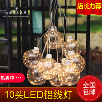 New 10 head LED aluminum wire lamp hanging lamp Dragon ball chandelier transparent Dragon Ball wedding props stage background layout