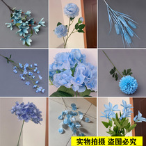 Blue new wedding decoration simulation flower materials hotel wedding window props wedding hall decoration flowers