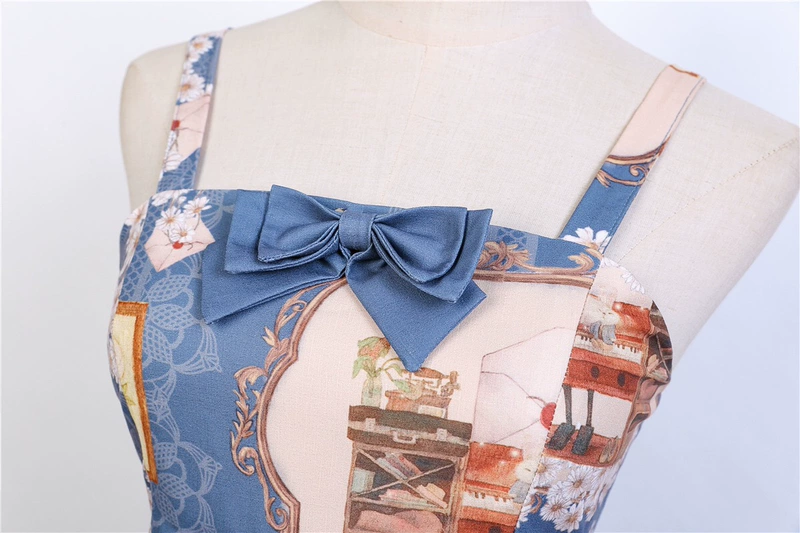 Bản gốc Fox Love Letter jsk Retro Nhỏ In tươi Nhật Bản Lolita Lolita Dress Dress - Sản phẩm HOT váy xòe