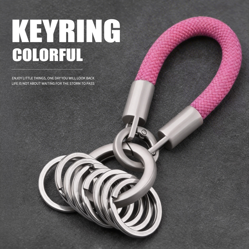 New Style Keychain with Multiple Rings, Portable and Durable Ring Chain Bracelet, Simple Key Pendant for Men and Women
