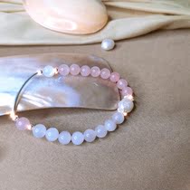 Peach Blossom Moon original niche design bracelet natural white moonlight pink crystal crystal peach blossom love lucky transfer