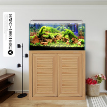 Sensen ultra-white glass large fish tank Ecological living room aquarium Seawater tank Aquatic plant tank Medium-sized goldfish tank