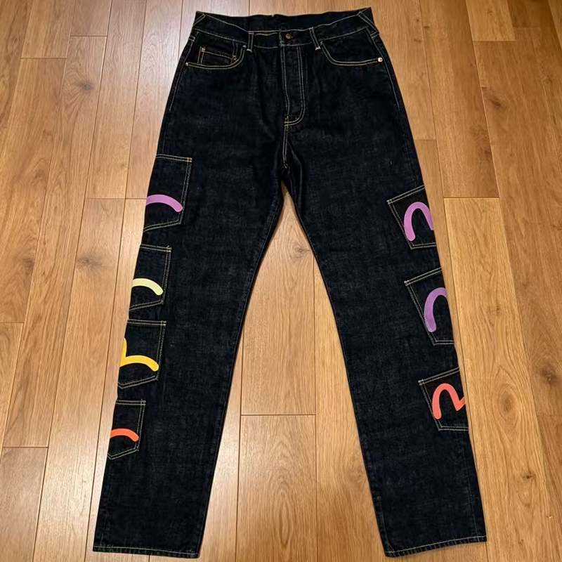 Japanese American Retro Print Trendy Hip-Hop Multi-Pocket Jeans Selvedge Loose Straight Street Style Small m Seagull Japanese American Retro Print Trendy Hip-Hop Multi-Pocket Jeans Selvedge Loose Straight Street Style Small m Seagull