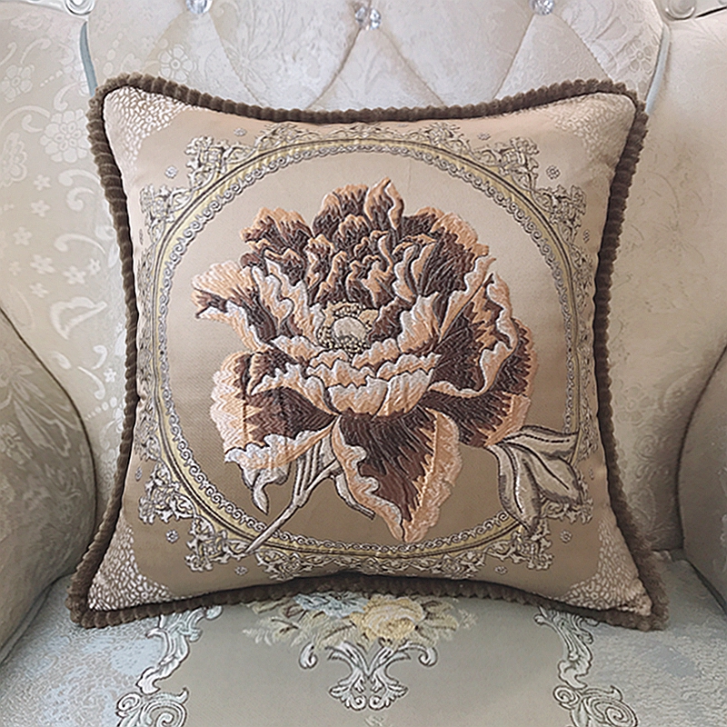 Gối châu Âu mới đệm gối phòng khách sofa phòng ngủ trở lại phòng khách Trung Quốc gỗ gụ eo gối sang trọng - Trở lại đệm / Bolsters gối tựa ghế văn phòng