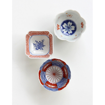 Spot Japanese original imported three kinds of flower dishes deep dish paper box Japanese cuisine small bowl