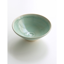 Spot Japanese original imported water burning writer handmade pale glaze flat tea bowl matcha bowl Japanese Rice Bowl