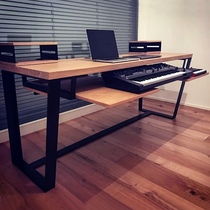 Solid wood arrangement table workbench Recording studio electric piano table Home music table tuning production midi keyboard table