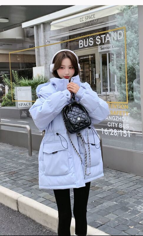 Plus Size, Extra Large, New Winter down Jacket for Women, Mid-Length, Loose Fit, for Plus-Size Women (200-260 Jin), White Duck down Coat