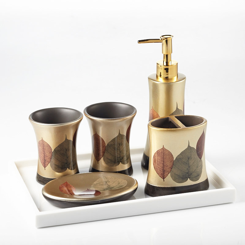 Resin Bathroom Supplies Suit Please BATHROOM KIT Tray Towel Tray Containing Pan White Pearl Yellow Home