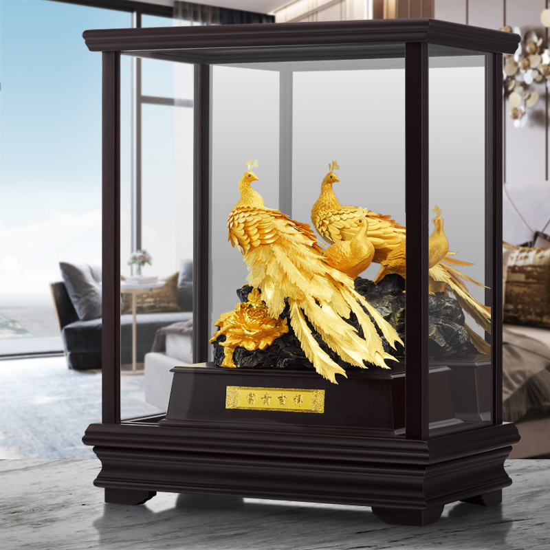 Light Luxury Pure Gold Foil Gift Ornaments, Rich and Auspicious Peacock, High-End Best Friend Wedding Gift, Creative Home Decor Light Luxury Pure Gold Foil Gift Ornaments, Rich and Auspicious Peacock, High-End Best Friend Wedding Gift, Creative Home Decor