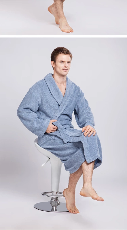 Áo choàng tắm cho nam và nữ khăn bông dày yukata cotton vài chiếc áo ngủ cỡ lớn quần áo tắm mùa thu và mùa đông thấm ấm - Khăn tắm / áo choàng tắm