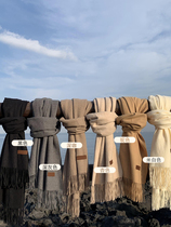 EKOOL autumn and winter solid color thickened scarf womens winter 2020 new versatile student shawl long warm collar