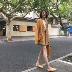 Áo len cổ lọ ngắn đơn kiểu retro hoang dã nữ 2018 mùa thu Hàn Quốc phiên bản áo len dệt kim cổ chữ V mỏng Áo len