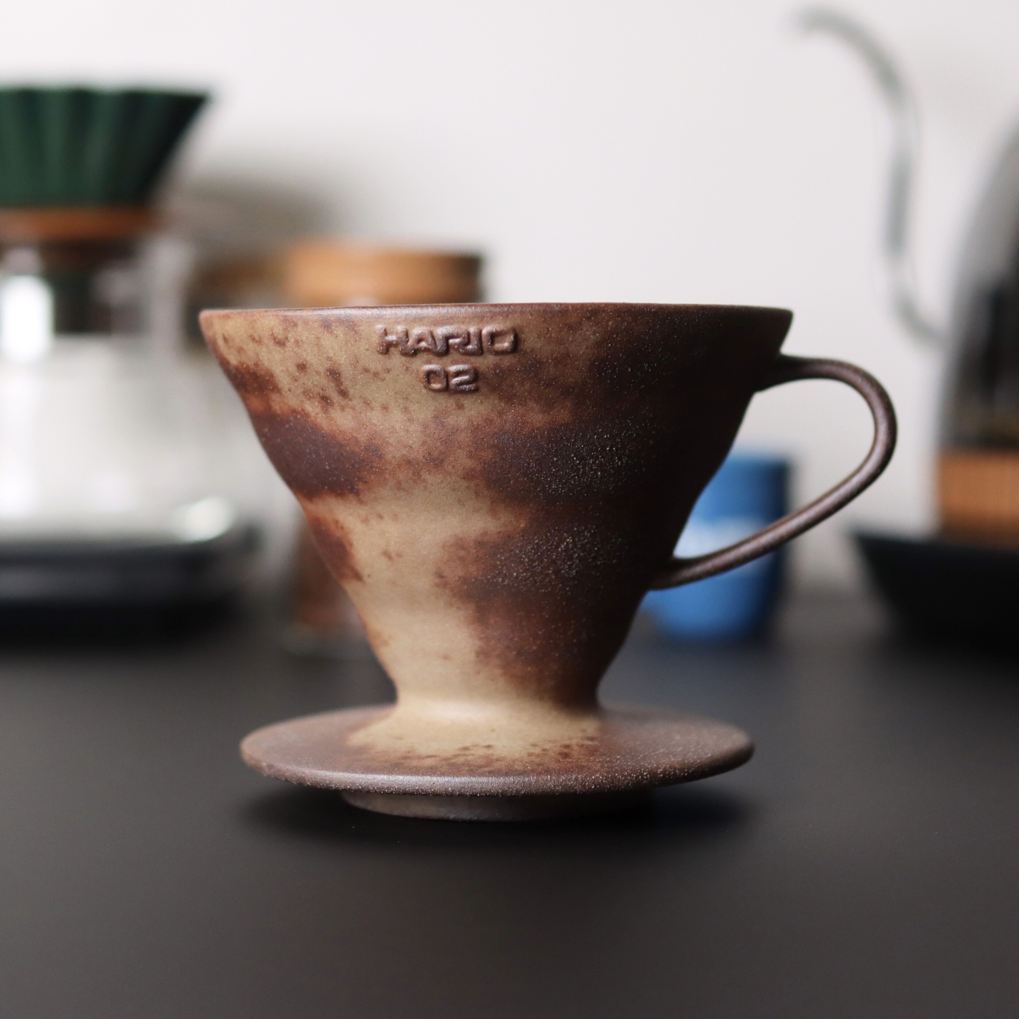 HARIO X Pottery Workshop Five Times Burn V60 Filter Cup 01 02 Old Rock Clay Hand Sprint Coffee Filter Cup Taiwan