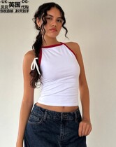 Motel Rocks Womens Clothing UK Direct Mail UO New Carti White Cotton Tight Vest