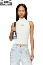 Diesel Womens UK direct mail white ribbed knitted turtleneck vest A130200DLAX