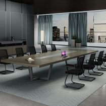 Conference table long table and chair combination simple modern creative steel frame reception table industrial style conference room training table