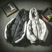 Xu Luoqi Mùa thu và mùa đông Thời trang đường phố Nhật Bản công cụ trùm đầu áo khoác nam lỏng lẻo cặp bánh mì áo khoác the north face