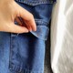 2023 spring new shirt women's long-sleeved design sense niche mid-length puff sleeve top denim two-piece trendy