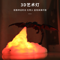 Fire-Spitfire Dragon Night Light Flying Dragon Volcano Lava Light Ice Dragon Dragon Creative Gifts Hand-made ornaments Monster Hunter