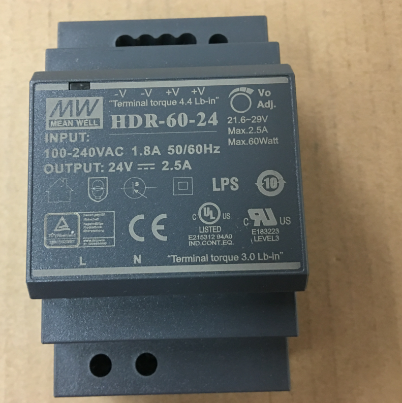 Taiwan Mingwei PFC ultra-thin rail power supply HDR-60-24 60W 24V2.5A (physical store)