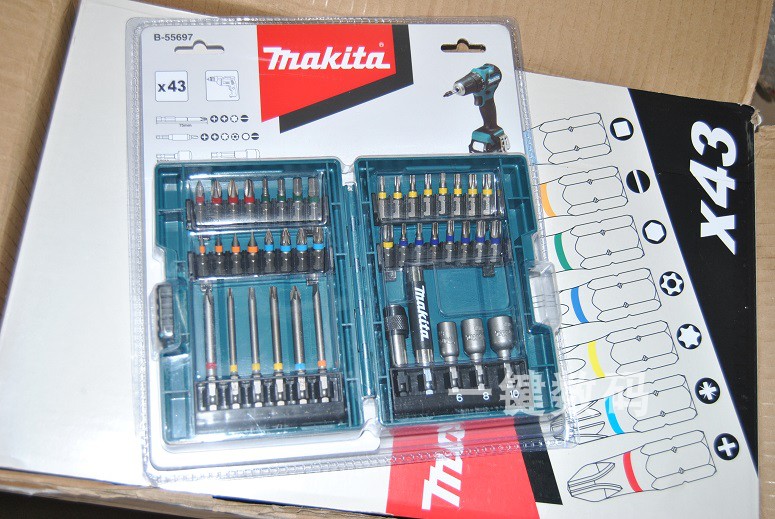 makita pasta pasta 43 pieces of colored screw screwdriver head suit rainbow case multifunction electric inner socket head