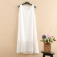 Váy vest voan dài phần lớn size mới mùa hè không tay đầm cổ tích mùa xuân và váy mùa thu váy đầm áo sơ mi trắng nữ