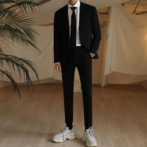 Dongdaemun suit suit Mens youth Korean slim suit Best man groom wedding dress British style thin section