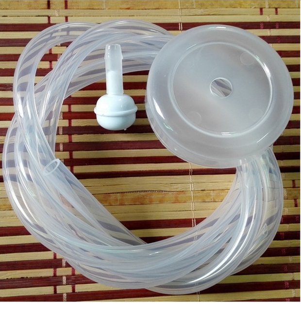 Kungfu bộ phụ kiện bơm ống tăng nặng PC chìm đầu thép 304 bóng thực phẩm cấp silicone đầu vào ống chìm bộ tách trà cao cấp