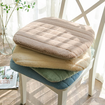 Japanese autumn and winter plush chair mat thickened horseshoe chair mat can be removed from simple household cushion cushion