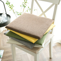 Japanese-style Linen Chair Mat Mat 4 Seasons General cushion cushion cushion cushion household anti-slip pure color
