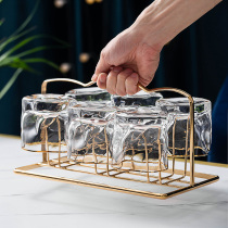 Glass Beer Glasses Whisky Wine Glasses Suit Ins Wind Nordic Mesh Red Crystal Cups Home Foreign Wine Glasses Creativity