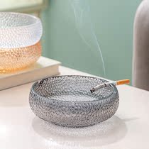 Nordic Wind Hammer Ripple Glass Ashtrays Home Living Room Anti Fly Ash Creative Personality Trend Office Big Smoke Cylinders