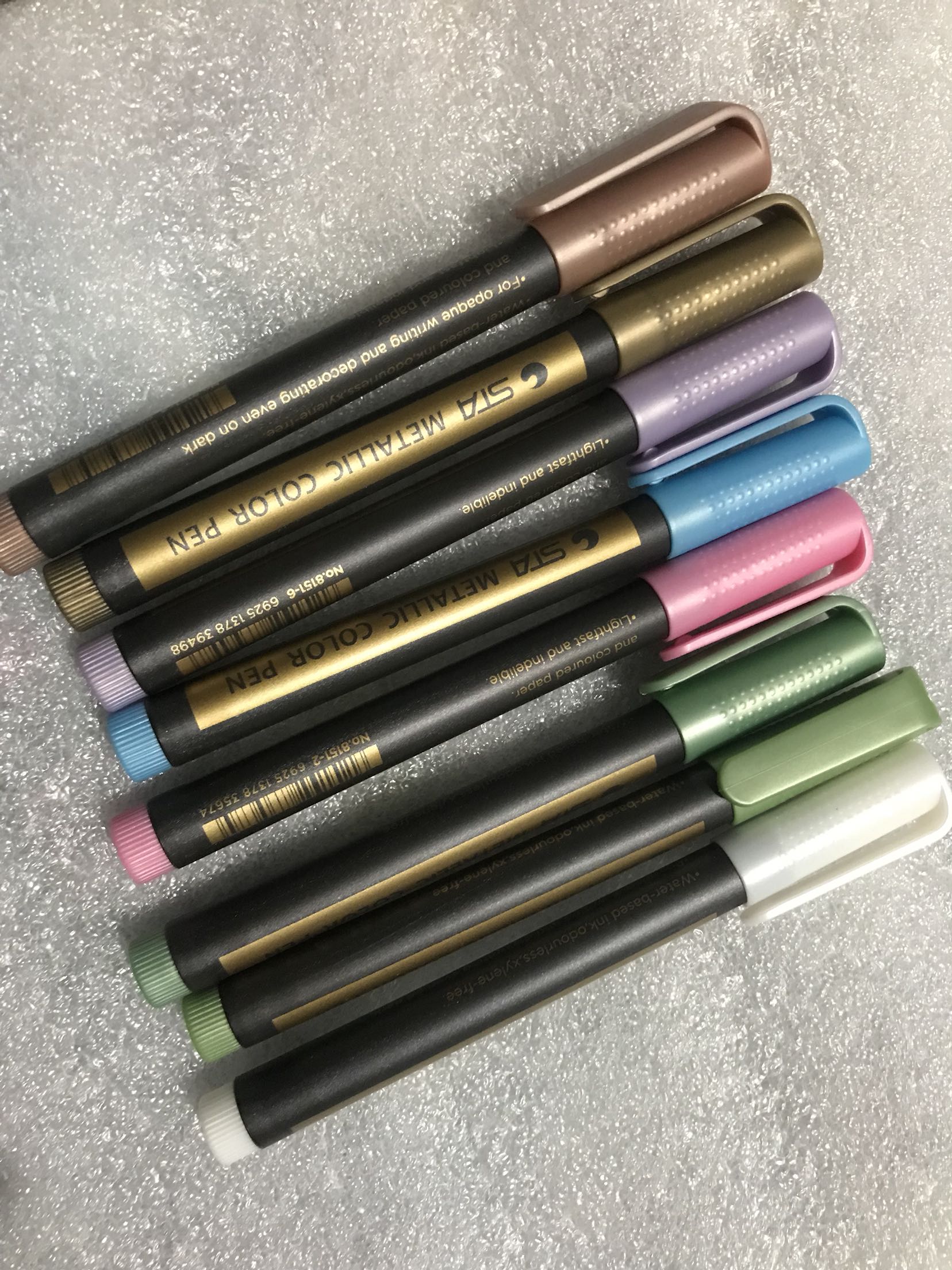 STA 8151 color metal marker pen water-based black card paint highlight pen manual DIY album pen