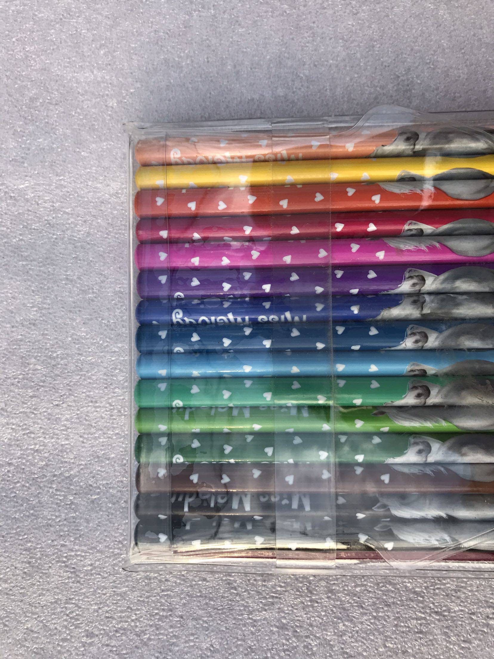 Export tail 15 color triangle oil color pencil supersoft core